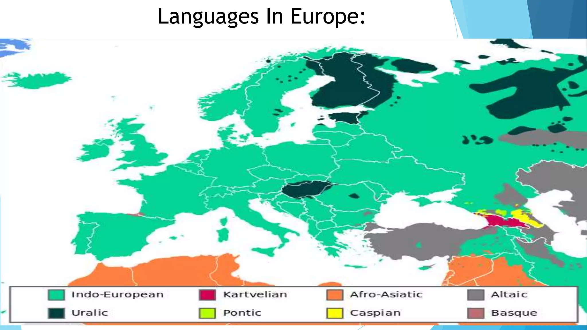 Languages In Europe:
 