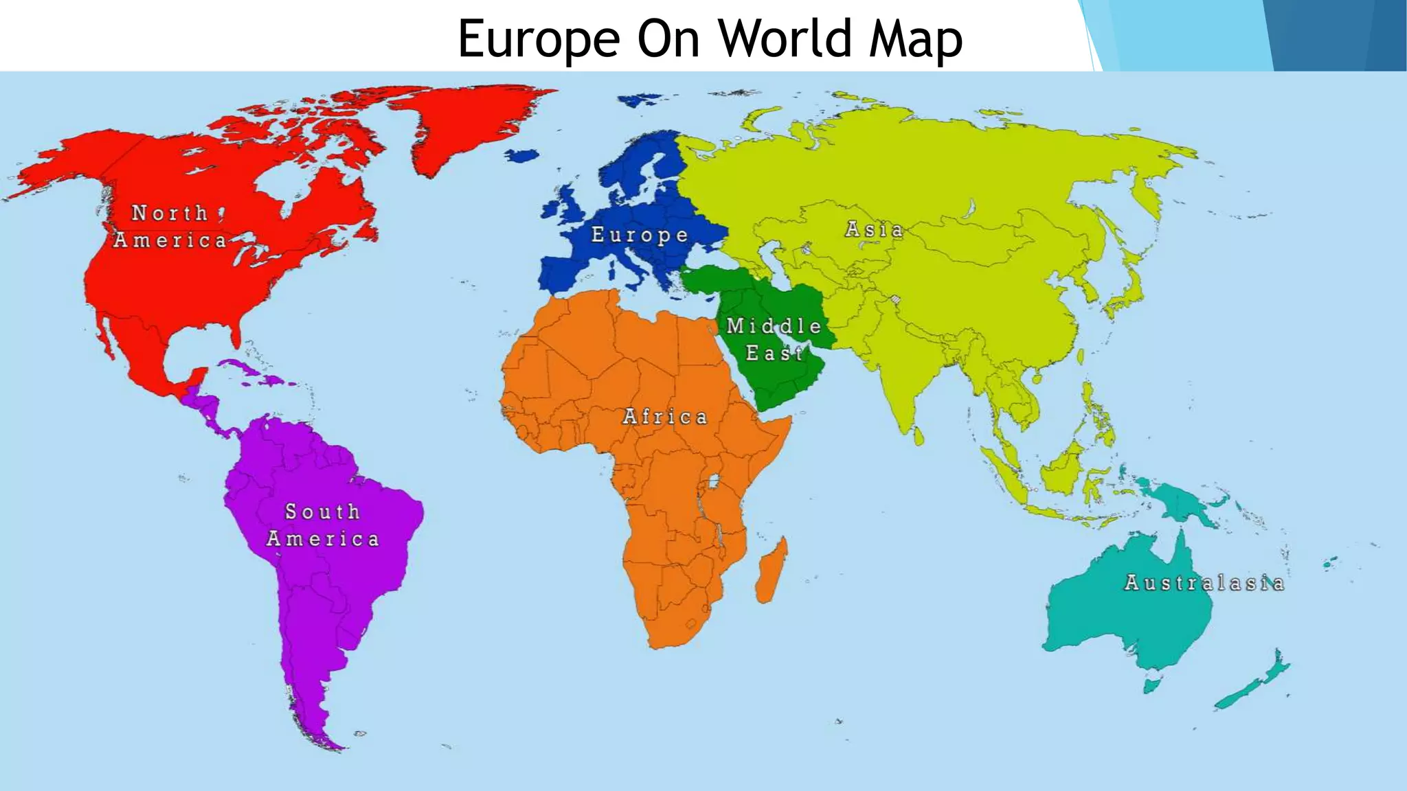 Europe On World Map
 
