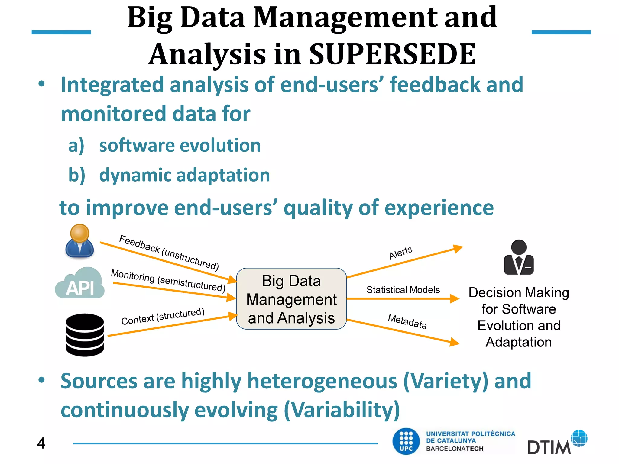 Big Data Management Challenges in SUPERSEDE