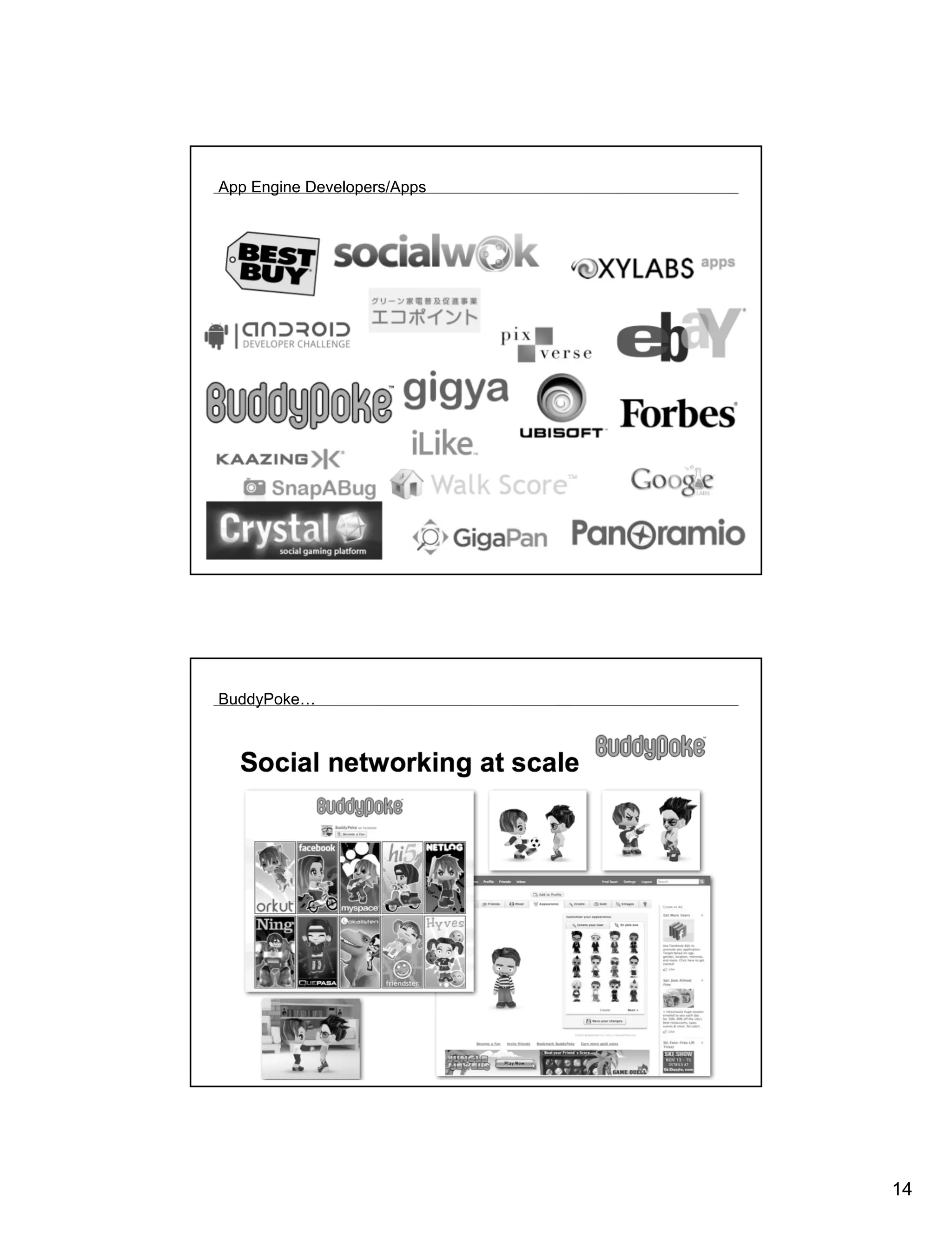 App Engine Developers/Apps




BuddyPoke…




                             14
 