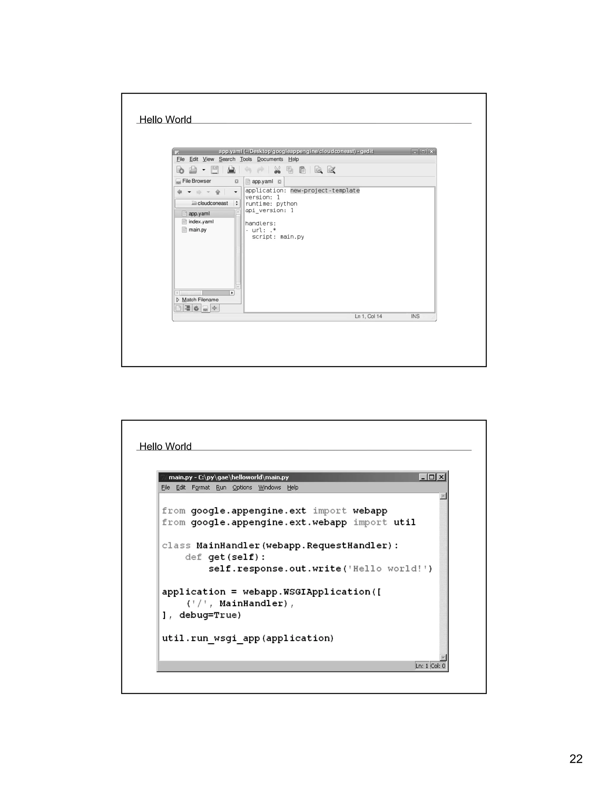 Hello World




Hello World




              22
 