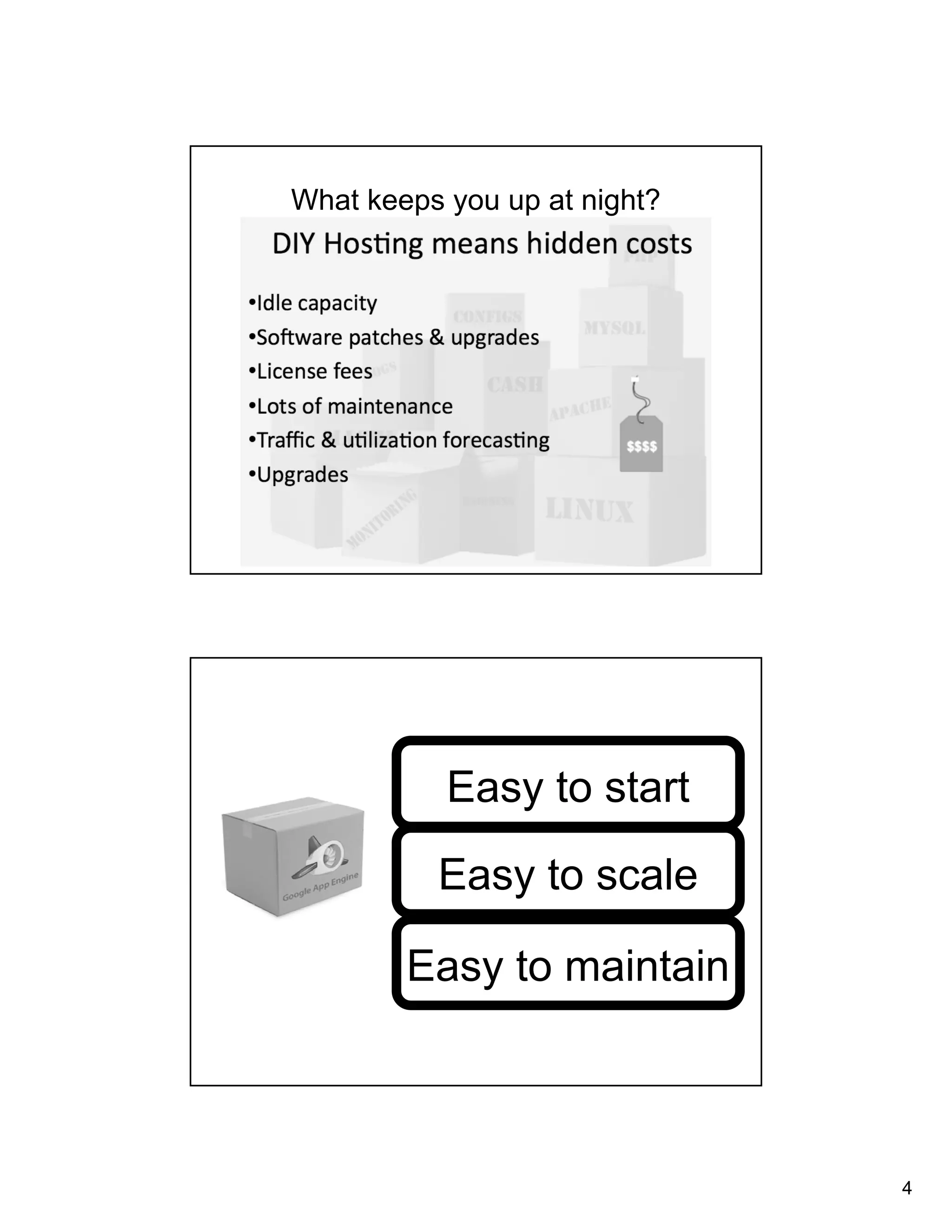 What keeps you up at night?




           Easy to start
          Easy to scale

        Easy to maintain



                              4
 