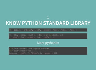 Euro python 2015 writing quality code | PDF