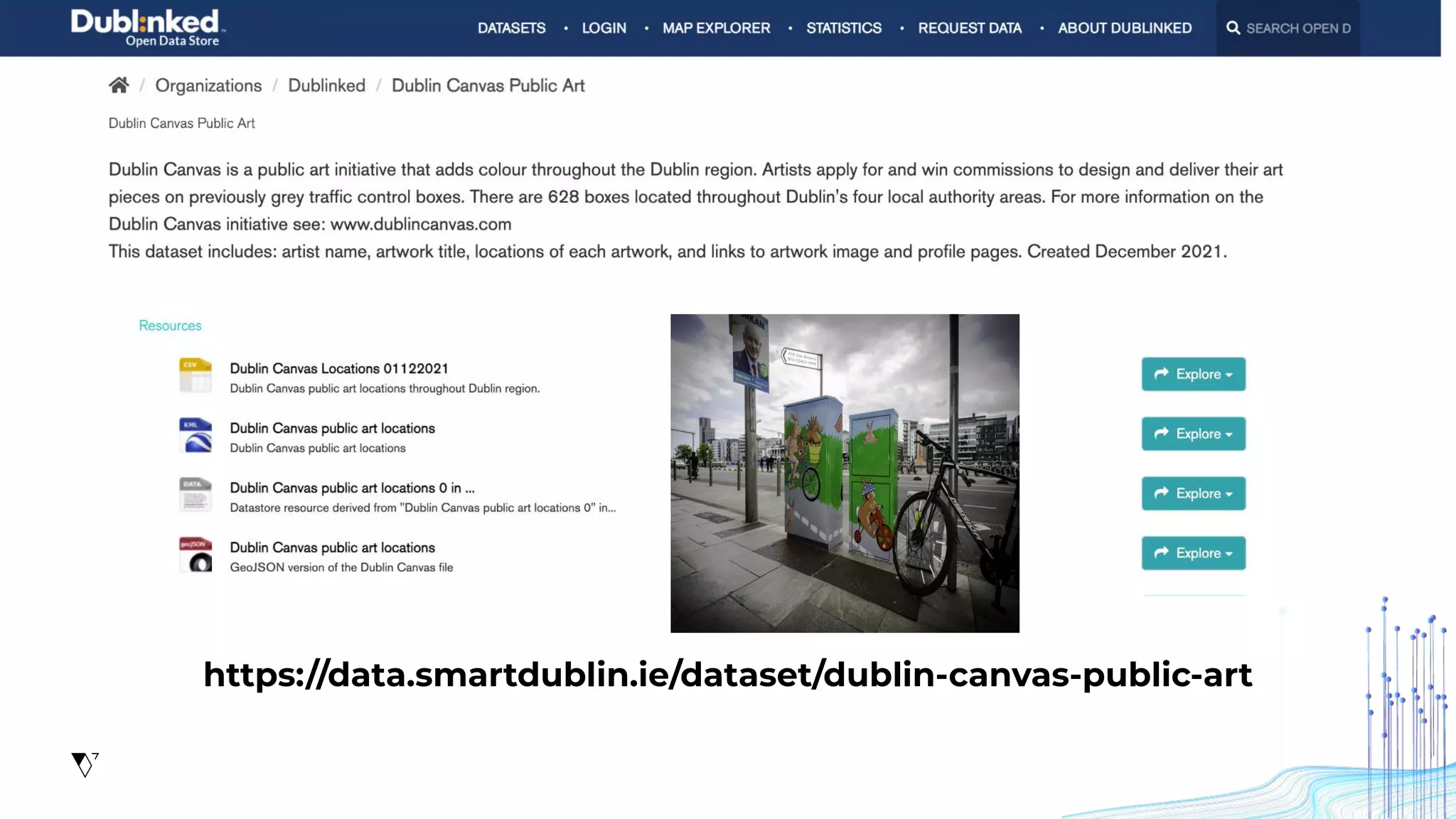 https://data.smartdublin.ie/dataset/dublin-canvas-public-art
 