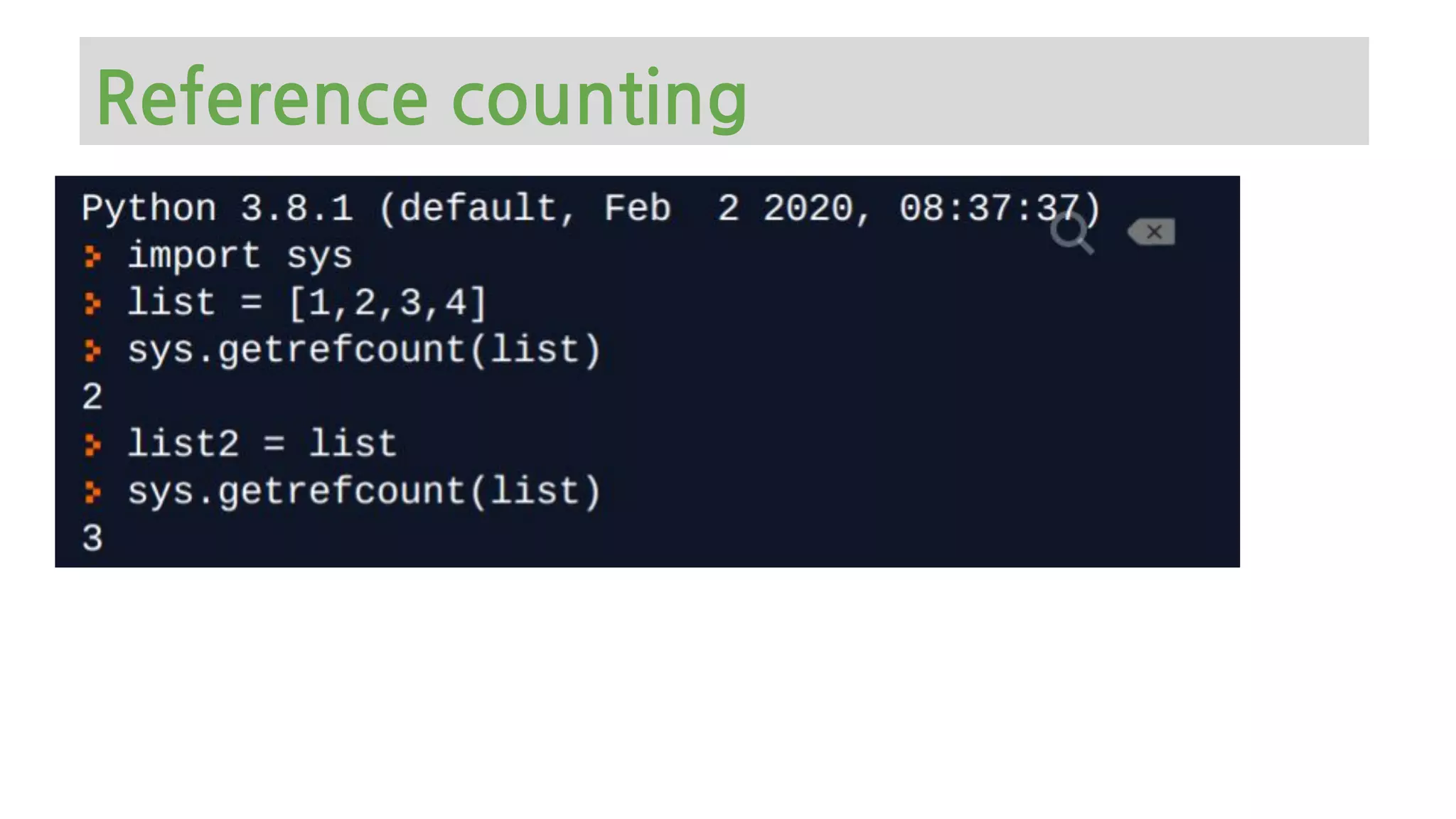 Reference counting
 