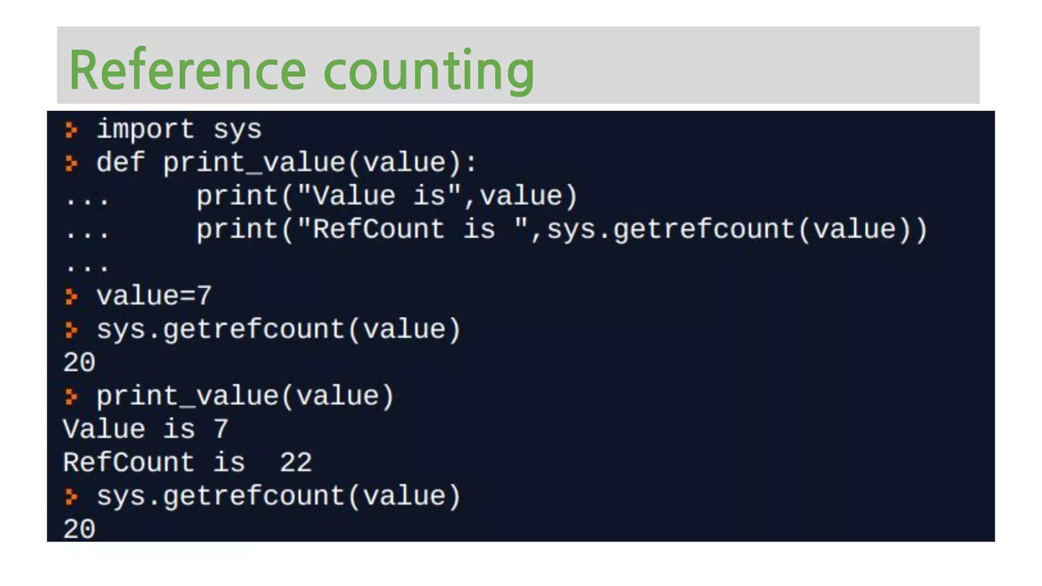 Reference counting
 