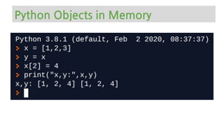 Python Objects in Memory
 