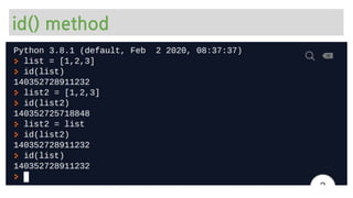 id() method
 
