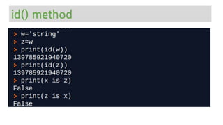 id() method
 