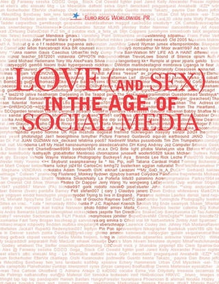 LOVE (AND SEX)
  IN THE AGE OF
SOCIAL MEDIA
 