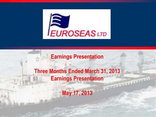 Earnings Presentation
Three Months Ended March 31, 2013
Earnings Presentation
May 17, 2013
 