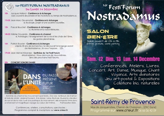 1er Festi Forum Nostradamus