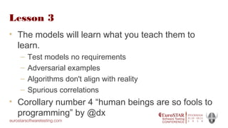 Lessons Learned from Testing Machine Learning Software | PPT