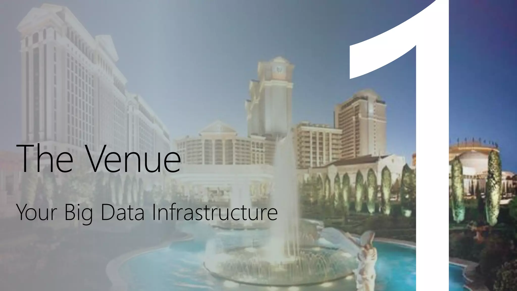 The Venue
Your Big Data Infrastructure
 