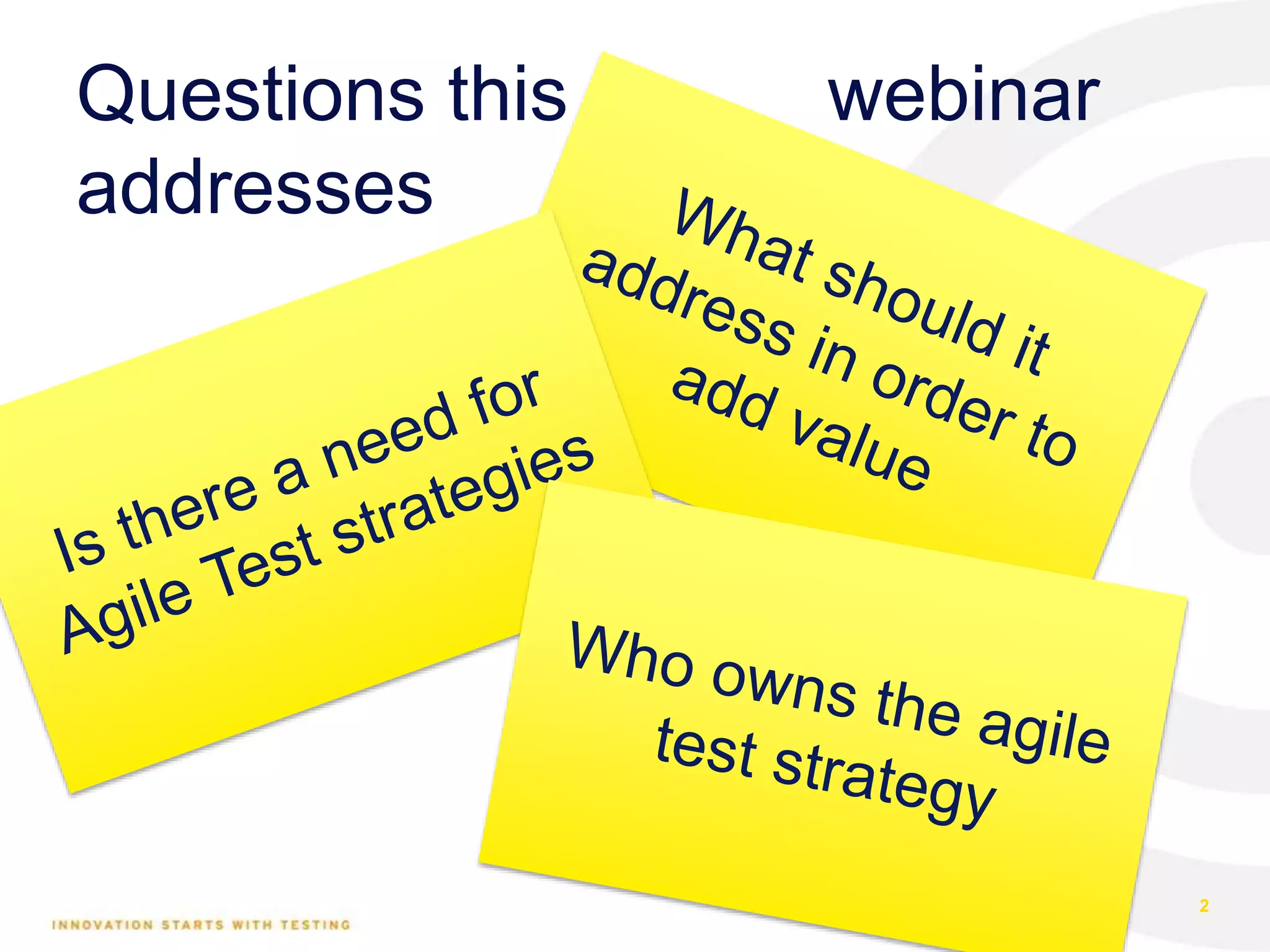 Questions this webinar
addresses
2
 
