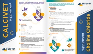 Eurovet, supplements, injection, feed additive | PDF