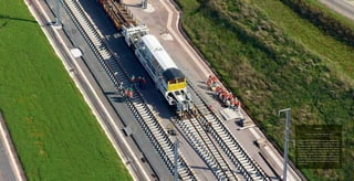 3 0 3 0
In September, ETF installed the first continuous
welded rail at 404 meters in length for the East
European High-Speed Line. This is a first in the
railway sector, made possible by two major
innovations: a trailer that installs reinforced
concrete sleepers and a “pusher” wagon that
installs the rails. These innovations help improve
productivity and dramatically reduce occupational
hazards since workers no longer need to handle
rail directly.
East European High-Speed Line
FRANCE
 