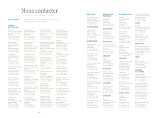 6 6
france
méTroPole
EUROVIA
PAS-DE-CALAIS - PICARDIE
Boulevard Henri Barbusse
BP 10064
60777 Thourotte cedex
T/+33 3 44 90 40 51
F/+33 3 44 90 40 50
EUROVIA NORD
ZI de Douai Dorignies
380, rue Jean Perrin
BP 525
59505 Douai cedex
T/+33 3 27 99 16 66
F/+33 3 27 99 16 67
CARRIÈRES ET
MATéRIAUX NORD
4e avenue Port Fluvial
BP 18
59374 Loos cedex
T/+33 3 20 22 79 79
F/+33 3 20 22 79 98
EUROVIA ÎLE-DE-FRANCE
6, rue René Razel
Tech-Park les Marnières
91400 Saclay cedex
T/+33 1 60 13 14 10
F/+33 1 60 12 04 91
EJL ÎLE-DE-FRANCE
92, bd Victor Hugo
Immeuble A2
92115 Clichy cedex
T/+33 1 41 40 91 74
F/+33 1 42 70 70 11
RéGION FRANCILIENNE
Voie de seine BP5
94290 Villeneuve-le-Roi
T/+33 1 49 61 47 00
F/+33 1 49 61 35 51
EUROVIA HAUTE-
NORMANDIE
Parc d’activités de la Fringale
Voie de l’ouvrage
27100 Val-de-Reuil
T/+33 2 32 40 58 58
F/+33 2 32 40 58 59
MATéRIAUX IDF
HAUTE-NORMANDIE
92, bd Victor Hugo
Immeuble A2
92115 Clichy cedex
T/+33 1 41 40 91 74
F/+33 1 42 70 70 11
EUROVIA PAYS DE
LA LOIRE BASSE-
NORMANDIE
20, rue du Bel Air - BP 10205
44472 Carquefou cedex
T/+33 2 51 85 27 01
F/+33 2 51 85 27 10
EUROVIA BRETAGNE
45, rue du Manoir
de Servigné - Cs 34344
35043 Rennes cedex
T/+33 2 99 14 04 24
F/+33 2 99 14 04 20
EUROVIA CENTRE-LOIRE
ZI n° 2 - rue Joseph Cugnot
BP 30106
37301 Joué-lès-Tours cedex
T/+33 2 47 78 15 30
F/+33 2 47 78 15 39
MATéRIAUX
CENTRE-OUEST
ZICa enCanal-Zoneportuaire
14550 Blainville-sur-Orne
T/+33 2 31 35 76 28
F/+33 2 31 72 54 42
EUROVIA MIDI-PYRéNéES
308, avenue des États-Unis
Cs 30309
31203 Toulouse cedex
T/ +33 5 62 72 72 73
F/ +33 5 61 13 22 90
EUROVIA POITOU-
CHARENTES LIMOUSIN
81, avenue du Président
J.F. Kennedy
87000 Limoges
T/+33 5 55 30 91 00
F/+33 5 55 30 91 09
EUROVIA AQUITAINE
18, rue Thierry Sabine
Bât. H - Domaine de Bellevue
BP 90353
33694 Mérignac cedex
T/+33 5 57 92 89 40
F/+33 5 57 92 89 59
EUROVIA GRANDS PROJETS,
CARRIÈRES, INDUSTRIES ET
DÉVELOPPEMENT
18, rue Thierry Sabine
Bât. H - Domaine de Bellevue
BP 90353
33694 Mérignac cedex
T/+33 5 57 92 47 00
F/+33 5 57 92 47 01
EUROVIA PROVENCE-
ALPES-CÔTE D’AZUR
140, rue Georges Claude
CS 40505
13593 Aix-en-Provence
cedex 3
T/+33 4 42 39 34 40
F/+33 4 42 60 08 64
EUROVIA LANGUEDOC-
ROUSSILLON
ZI de la Biste
Cs 30013 - Baillargues
34748 Vendargues cedex
T/+33 4 67 91 26 26
F/+33 4 67 91 20 55
CARRIÈRES DE
MéDITERRANéE
Quartier la Salle
Chemin Joseph Roumanille
13320 Bouc-Bel-Air
T/+33 4 42 22 30 42
F/+33 4 42 22 17 59
EUROVIA DRÔME -
ARDÈCHE – LOIRE –
AUVERGNE (DALA)
ZI Molina La Chazotte
8, rue du Puits Lacroix
42650St-Jean-de-Bonnefonds
T/+33 4 77 48 10 40
F/+33 4 77 48 16 01
RHÔNE-ALPES
AUVERGNE AGRÉGATS
63, rue André Bollier
69361 Lyon cedex 07
T/+33 4 72 71 22 66
F/+33 4 72 72 03 80
EUROVIA
RHÔNE-ALPES
AUVERGNE AGRÉGATS
63, rue André Bollier
69361 Lyon cedex 07
T/+33 4 72 71 22 66
F/+33 4 72 72 03 80
EUROVIA
CHAMPAGNE-ARDENNE
Rue Louis Freycinet
BP 6
10121 Saint-André-
les-Vergers cedex
T/+33 3 25 79 90 19
F/+33 3 25 78 07 37
EUROVIA ALSACE -
FRANCHE-COMTé
84, rue de l’Oberharth
68027 Colmar cedex
T/+33 3 89 22 38 22
F/+33 3 89 22 38 23
EUROVIA LORRAINE
Bellevue - Voie romaine
BP 80740
57147 Woippy cedex
T/+33 3 87 51 39 57
F/+33 3 87 51 10 20
EUROVIA BOURGOGNE
134, avenue de la Gare
21220 Gevrey-Chambertin
T/+33 3 80 34 39 33
F/+33 3 80 34 01 57
MATéRIAUX EST
Ecoparc
Rue Wangari Maathai
Bât. Le Meltem
57140 Norroy-le-Veneur
T/+33 3 87 34 59 09
F/+33 3 87 34 59 27
Nous contacter
siège social EUROVIA SA - 18, place de l’Europe, 92565 Rueil-Malmaison cedex
		 T/+33 1 47 16 38 00 - F/+33 1 47 16 38 01
BELGIQUE
EUROVIA BELGIUM SA
Allée Hof ter Vleest, 1
1070 Bruxelles (Anderlecht)
T/+32 2 370 64 50
F/+32 2 370 64 59
MARTINIQUE
CARAIB-MOTER
ZI de la Lézarde
Voie n° 2 - BP 435
97292 Le Lamentin cedex 02
T/+5 96 51 69 55
F/+5 96 51 53 74
ALLEMAGNE
EUROVIA GmbH
Frank-Zappa - str. 11
12681 Berlin
T/+49 30 54 684-0
F/+49 30 54 684-809
EUROVIA VBU GmbH
Frank-Zappa - str. 11
12681 Berlin
T/+49 30 54 684-0
F/+49 30 54 684-809
EUROVIA TEERBAU GmbH
Rheinbabenstr. 75
46240 Bottrop
T/+49 2041 792-301
F/+49 2041 792-304
EUROVIA BETON GmbH
Frank-Zappa - str. 11
12681 Berlin
T/+49 30 54 684-0
F/+49 30 54 684-809
EUROVIA INDUSTRIE GmbH
Rheinbabenstr. 75 46240
Bottrop
T/+49 2041 792-301
F/+49 2041 792-304
EUROVIA GESTEIN GmbH
Rheinbabenstr. 75
46240 Bottrop
T/+49 2041 792-301
F/+49 2041 792-304
EUROVIA INFRA GmbH
Frank-Zappa - str. 11
12681 Berlin
T/+49 30 54 684-822
F/+49 30 54 684-845
République
tchèque
EUROVIA CS
Národní 10
113 19 Praha 1
T/+420 224 952 020
F/+420 224 933 551
SLOVAQUIE
EUROVIA SK
Osloboditel’ov 66
040 17 Kosice
T/ +420 224 952 020
F/ +420 224 933 551
ROUMANIE
VIAROM CONSTRUCT
Str. Intrarea Glucozei 37-39
Tronson 1,
Parter Bucuresti
T/+40 21 242 06 87
F/+40 21 242 06 90
CROATIE
TEGRA
Mihovljanska 70
40000 Cakovec
T/ +385 40 396 290
F/ +385 40 395 421
POLOGNE
EUROVIA POLSKA
Bielany Wrocławskie,
Ul. Szwedzka 5
55-040 Kobierzyce
T/+48 22 380 3110
F/+48 22 380 3118
LITUANIE
EUROVIA LIETUVA
Liepkalnio g. 85
20121 Vilnius 30
T/+370 5 21 520 50
F/+370 5 21 521 41
ESPAGNE
PROBISA
Calle Gobelas 25, 27
Urbanización La Florida
28023 Madrid
T/+34 91 708 29 54
F/+34 91 372 90 22
ROYAUME-UNI
RINGWAY
INFRASTRUCTURE
SERVICES
Albion House
Springfield Road
Horsham
West Sussex RH 12 RW
T/+44 1403 215 800
JEAN LEFEBVRE
(UK) Limited
14 Harvard Court
Quay Business Centre
Winwick Quay WA2 8LT
Warrington
T/+44 1925 234 702
F/+44 1925 234 198
EUROVIA
INFRASTRUCTURE
LIMITED
Albion House
Springfield Road
West Sussex RH12 2RW
T/ +44 1403 215 800
CANADA
CONSTRUCTION DJL INC.
1550, rue Ampère
Bureau 200 - J4B 7L4
Boucherville (Québec)
T/+1 450 641 8000
F/+1 450 655 1201
CARMACKS
701-25 Avenue Nisku
Alberta T9EOC1
T/+1 780 955 5545
F/+1 780 955 1768
BA BLACKTOP
201-111 Forester street
V7H 0A6
North Vancouver, BC
T/+1 604 985 0611
F/+1 604 985 0485
ÉTATS-UNIS
HUBBARD
CONSTRUCTION
COMPANY
1936 Lee Road
Winter Park Orlando,
FL 32789
T/+1 407 645 5500
F/+1 407 623 3952
BLYTHECONSTRUCTIONINC.
2911 North Graham Street
NC 28206 Charlotte
T/+1 704 375 8474
F/+1 704 375 7814
CHILI
BITUMIX
Calle Obispo Arturo Espinoza
Macul, 7810857 Santiago
T/+56 2 680 30 60
F/+56 2 680 30 66
PROBISA CHILE
Cerro sombrero n° 1010
Maipú, 9260061 Santiago
T/+56 2 538 59 90
F/+56 2 538 41 43
POLYNÉSIE
JEAN LEFEBVRE POLYNÉSIE
ZI de la Punaruu Bloc Socredo
BP380622-TamanuPunaauia
Tahiti - Polynésie française
T/+689 42 09 46
F/+689 41 07 72
INDE
NAPC
Khivraj Complex II
480 Anna Salai, Nandanam
600 035 Chennai
T/+91 44-24330585
F/+91 44-24342160
AUTRES
ACTIVITéS
EUROVIA INFRA
18, place de l’Europe
92565Rueil-Malmaisoncedex
T/+33 1 47 16 43 84
F/+33 1 47 49 45 77
FILIALES SPÉCIALISÉES
41, rue des Trois Fontanot
92024 Nanterre cedex
T/+33 1 41 20 31 00
F/+33 1 40 87 31 46
SIGNATURE GROUP
41, rue des Trois Fontanot
92024 Nanterre cedex
T/+33 1 41 20 31 00
F/+33 1 41 20 31 46
ETF
267, chaussée Jules César
95250 Beauchamp
T/+33 1 30 40 59 00
F/+33 1 30 40 59 10
 