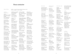 6 2 6 3
FRANCE
MÉTROPOLE
EUROVIA
PAS-DE-CALAIS - PICARDIE
Boulevard Henri Barbusse
BP 10064
60777 Thourotte cedex
T/+33 3 44 90 40 51
F/+33 3 44 90 40 50
EUROVIA NORD
ZI de Douai Dorignies
380, rue Jean Perrin
BP 525
59505 Douai cedex
T/+33 3 27 99 16 66
F/+33 3 27 99 16 67
CARRIÈRES ET
MATÉRIAUX NORD
4e avenue Port Fluvial
BP 18
59374 Loos cedex
T/+33 3 20 22 79 79
F/+33 3 20 22 79 99
EUROVIA ÎLE-DE-FRANCE
6, rue René Razel
Tech-Park les Marnières
91400 Saclay cedex
T/+33 1 60 13 14 10
F/+33 1 60 12 04 91
EJL ÎLE-DE-FRANCE
7, rue Gustave Eiffel
91351 Grigny cedex
T/+33 1 69 02 23 30
F/+33 1 69 43 42 40
RÉGION FRANCILIENNE
Voie de Seine BP5
94290 Villeneuve-le-Roi
T/+33 1 49 61 47 00
F/+33 1 49 61 35 51
EUROVIA HAUTE-
NORMANDIE
Parc d’activités de la Fringale
Voie de l’ouvrage
27100 Val-de-Reuil
T/+33 2 32 40 58 58
F/+33 2 32 40 58 59
MATÉRIAUXILE-DE-FRANCE
HAUTE-NORMANDIE
92, bd Victor Hugo
Immeuble A2
92115 Clichy cedex
T/+33 1 41 40 91 78
F/+33 1 71 04 24 85
EUROVIA PAYS DE
LA LOIRE
20, rue du Bel Air
BP 10205
44472 Carquefou cedex
T/+33 2 51 85 27 01
F/+33 2 51 85 27 10
EUROVIA BRETAGNE /
BASSE-NORMANDIE
45, rue du Manoir de
Servigné - Cs 34344
35043 Rennes cedex
T/+33 2 99 14 04 24
F/+33 2 99 14 04 20
EUROVIA CENTRE-LOIRE
4, rue de Micy Porte de Micy
45380LaChapelleSt Mesmin
T/+33 2 38 25 06 30
F/+33 2 38 82 75 09
MATÉRIAU
CENTRE-OUEST
ZICa enCanal-Zoneportuaire
14550 Blainville-sur-Orne
T/+33 2 31 35 76 28
F/+33 2 31 72 54 42
EUROVIA MIDI-PYRÉNÉES
308, avenue des États-Unis
Cs 30309
31203 Toulouse cedex
T/ +33 5 62 72 72 73
F/ +33 5 61 13 22 90
EUROVIA POITOU-
CHARENTES LIMOUSIN
81, avenue du Président
J.F. Kennedy
87000 Limoges
T/+33 5 55 30 91 00
F/+33 5 55 30 91 09
EUROVIA AQUITAINE
18, rue Thierry Sabine
Bât. H - Domaine de Bellevue
BP 90353
33694 Mérignac cedex
T/+33 5 57 92 89 40
F/+33 5 57 92 89 59
EUROVIA GRANDS PROJETS,
CARRIÈRES, INDUSTRIES ET
DÉVELOPPEMENT
18, rue Thierry Sabine
Bât. H - Domaine de Bellevue
BP 90353
33694 Mérignac cedex
T/+33 5 57 92 47 00
F/+33 5 57 92 47 01
EUROVIA PROVENCE-
ALPES-CÔTE D’AZUR
140, rue Georges Claude
CS 40505
13593 Aix-en-Provence
cedex 3
T/+33 4 42 39 34 40
F/+33 4 42 60 08 64
EUROVIA LANGUEDOC-
ROUSSILLON
ZI de la Biste
Cs 30013 - Baillargues
34748 Vendargues cedex
T/+33 4 67 91 26 26
F/+33 4 67 91 20 55
CARRIÈRES DE
MÉDITERRANÉE
Quartier la Salle
Chemin Joseph Roumanille
13320 Bouc-Bel-Air
T/+33 4 42 22 30 42
F/+33 4 42 22 17 59
EUROVIA DRÔME -
ARDÈCHE – LOIRE –
AUVERGNE (DALA)
ZI Molina La Chazotte
8, rue du Puits Lacroix
42650St-Jean-de-Bonnefonds
T/+33 4 77 48 10 40
F/+33 4 77 48 16 01
RHÔNE-ALPES
AUVERGNE AGRÉGATS
63, rue André Bollier
69361 Lyon cedex 07
T/+33 4 72 71 22 66
F/+33 4 72 72 03 80
EUROVIA
RHÔNE-ALPES
Espace Comboire
4, rue du Drac - BP 308
38434 Echirolles cedex
T/+33 4 76 75 02 09
F/+33 4 76 75 03 98
EUROVIA
CHAMPAGNE-ARDENNE
Rue Louis Freycinet
BP 6
10120 Saint-André-
les-Vergers cedex
T/+33 3 25 79 90 19
F/+33 3 25 78 07 37
EUROVIA ALSACE -
FRANCHE-COMTÉ
84, rue de l’Oberharth
68027 Colmar cedex
T/+33 3 89 22 38 22
F/+33 3 89 22 38 23
EUROVIA LORRAINE
Bellevue - Voie romaine
BP 80740
57147 Woippy cedex
T/+33 3 87 51 39 57
F/+33 3 87 51 10 20
EUROVIA BOURGOGNE
134, avenue de la Gare
21220 Gevrey-Chambertin
T/+33 3 80 34 31 55
F/+33 3 80 34 01 57
MATÉRIAUX EST
Ecoparc
Rue Wangari Maathai
Bât. Le Meltem
57140 Norroy-le-Veneur
T/+33 3 87 34 59 09
F/+33 3 87 34 59 27
Nous contacter
SIÈGE SOCIAL EUROVIA - 18, place de l’Europe, 92565 Rueil-Malmaison cedex
		 T/+33 1 47 16 38 00 - F/+33 1 47 16 38 01
BELGIQUE
EUROVIA BELGIUM SA
Allée Hof ter Vleest, 1
1070 Bruxelles (Anderlecht)
T/+32 2 370 64 50
F/+32 2 370 64 59
MARTINIQUE
CARAIB-MOTER
ZI de la Lézarde
Voie n° 2 - BP 435
97292 Le Lamentin cedex 02
T/+5 96 51 69 55
F/+5 96 51 53 74
ALLEMAGNE
EUROVIA GmbH
Frank-Zappa - str. 11
12681 Berlin
T/+49 30 54 684-0
F/+49 30 54 684-809
EUROVIA VBU GmbH
Frank-Zappa - str. 11
12681 Berlin
T/+49 30 54 684-0
F/+49 30 54 684-809
EUROVIA TEERBAU GmbH
Rheinbabenstr. 75
46240 Bottrop
T/+49 2041 792-301
F/+49 2041 792-304
EUROVIA BETON GmbH
Frank-Zappa - str. 11
12681 Berlin
T/+49 30 54 684-0
F/+49 30 54 684-809
EUROVIA INDUSTRIE GmbH
Rheinbabenstr. 75
46240 Bottrop
T/+49 2041 792-301
F/+49 2041 792-304
EUROVIA GESTEIN GmbH
Rheinbabenstr. 75
46240 Bottrop
T/+49 2041 792-301
F/+49 2041 792-304
EUROVIA INFRA GmbH
Frank-Zappa - str. 11
12681 Berlin
T/+49 30 54 684-822
F/+49 30 54 684-845
RÉPUBLIQUE
TCHÈQUE
EUROVIA CS
Národní 138/10
110 00 Praha 1
T/+420 224 952 020
F/+420 224 933 551
SLOVAQUIE
EUROVIA SK
Osloboditel’ov 66
040 17 Kosice
T/ +420 224 952 020
F/ +420 224 933 551
POLOGNE
EUROVIA POLSKA
Bielany Wrocławskie,
Ul. Szwedzka 5
55-040 Kobierzyce
T/+48 12 420 00 52
F/+48 12 420 00 53
LITUANIE
EUROVIA LIETUVA
Liepkalnio g. 85
20121 Vilnius 30
T/+370 5 21 520 50
F/+370 5 21 521 41
ROUMANIE
VIAROM CONSTRUCT
Str. Intrarea Glucozei 37-39
Tronson 1,
Parter Bucuresti
T/+40 21 242 06 87
F/+40 21 242 06 90
CROATIE
TEGRA
Mihovljanska 70
40000 Cakovec
T/ +385 40 396 290
F/ +385 40 395 421
ESPAGNE
EUROVIA ESPAÑA
Calle Gobelas 25, 27
Urbanización La Florida
28023 Madrid
T/+34 91 708 29 54
F/+34 91 372 90 22
ROYAUME-UNI
RINGWAY
INFRASTRUCTURE
SERVICES
Albion House
Springfield Road
Horsham West
Sussex RH 12 RW
T/+44 1403 215 800
JEAN LEFEBVRE
(UK) Limited
Station House 191 - 195
Windmill Lane - Cheshunt
Waltham Cross
EN8 9AW Herts
T/+44 1992 784 200
EUROVIA INFRASTRUCTURE
LIMITED
Station House 191-195
Windmill Lane - Cheshunt
Waltham Cross
EN8 9AW Herts
T/ +44 1992 784 200
CANADA
CONSTRUCTION DJL INC.
1550, rue Ampère
Bureau 200 - J4B 7L4
Boucherville (Québec)
T/+1 450 641 8000
F/+1 450 655 1201
CARMACKS
701-25 Avenue Nisku
Alberta T9EOC1
T/+1 780 955 5545
F/+1 780 955 1768
BA BLACKTOP
201-111 Forester street
V7H 0A6
North Vancouver, BC
T/+1 604 985 0611
F/+1 604 985 0485
ÉTATS-UNIS
HUBBARD
CONSTRUCTION
COMPANY
1936
Lee Road Winter
Park Orlando,
FL 32789
T/+1 407 645 5500
F/+1 407 623 3952
BLYTHECONSTRUCTIONINC.
2911 North Graham Street
NC 28206 Charlotte
T/+1 704 375 8474
F/+1 704 375 7814
CHILI
BITUMIX
Calle Obispo Arturo Espinoza
3172 Macul, 7810857
Santiago
T/+56 2 680 30 60
PROBISA CHILE
Cerro sombrero n° 1010
Maipú, 9260061 Santiago
T/+56 2 538 59 90
F/+56 2 538 41 43
POLYNÉSIE
JEAN LEFEBVRE POLYNÉSIE
Route des Plaine, PK 11
2 côté montagne
BP380622-Tamanu
98718Punaauia - Tahiti
Polynésie française
T/+689 40 42 09 46
F/+689 40 41 07 72
AUTRES
ACTIVITÉS
EUROVIA INFRA
18, place de l’Europe
92565Rueil-Malmaisoncedex
T/+33 1 47 16 43 84
F/+33 1 47 49 45 77
FILIALES SPÉCIALISÉES
103/105, rue des Trois
Fontanot
92022 Nanterre cedex
T/+33 1 41 20 31 00
SIGNATURE GROUP
103/105, rue des Trois
Fontanot
92022 Nanterre cedex
T/+33 1 41 20 31 00
ETF
267, chaussée Jules César
95250 Beauchamp
T/+33 1 30 40 59 00
F/+33 1 30 40 59 10
 