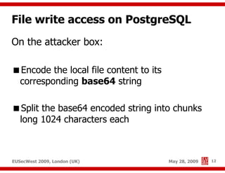 Advanced SQL injection to operating system full control (short version)