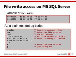 Advanced SQL injection to operating system full control (short version)