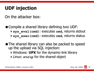 Advanced SQL injection to operating system full control (short version)