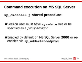 Advanced SQL injection to operating system full control (short version)