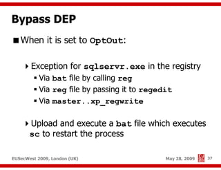 Advanced SQL injection to operating system full control (short version)