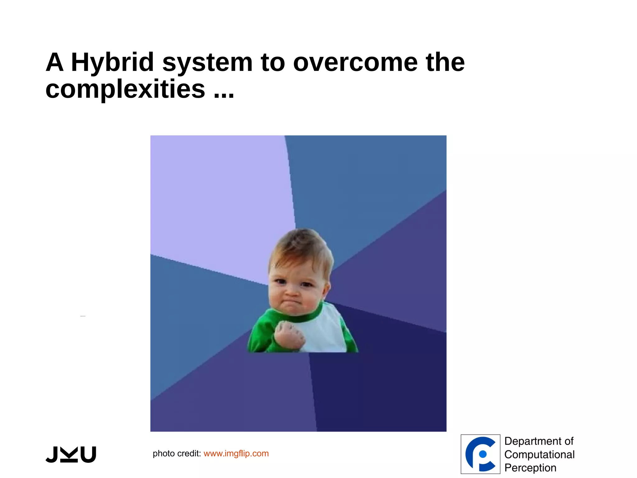  
A Hybrid system to overcome the
complexities ...
photo credit: www.imgflip.com
 