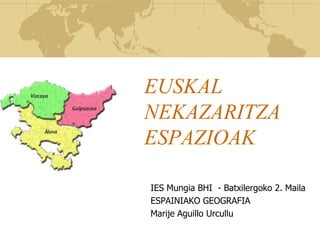 EUSKAL NEKAZARITZA ESPAZIOAK<br />IES Mungia BHI  - Batxilergoko 2. Maila<br />ESPAINIAKO GEOGRAFIA<br />Marije Aguillo Ur...