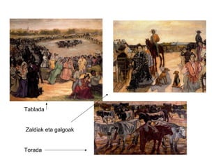 Tablada
Zaldiak eta galgoak
Torada
 