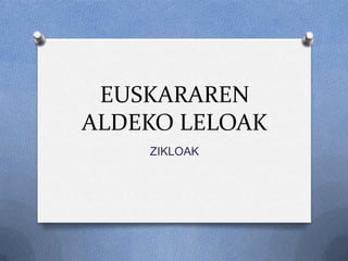 EUSKARAREN
ALDEKO LELOAK
ZIKLOAK

 