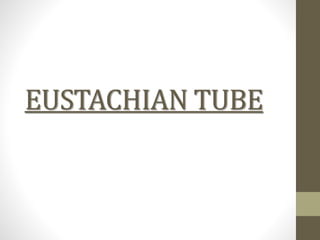 EUSTACHIAN TUBE
 