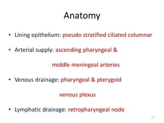 Eustachian tube, anatomy, test and disorders, dr.vijaya sundarm,   20.03.17