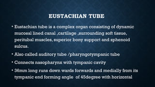 EUSTACHIAN TUBE FUNCTION TESTS.powerpoint presentation | PPTX