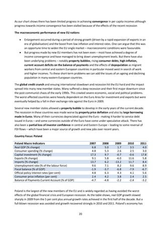 20
As our chart shows there has been limited progress in achieving convergence in per capita incomes although
progress tow...