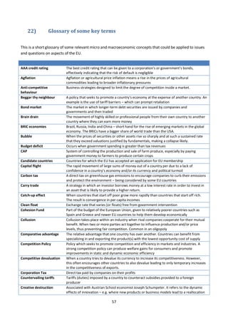 57
22) Glossary of some key terms
This is a short glossary of some relevant micro and macroeconomic concepts that could be...