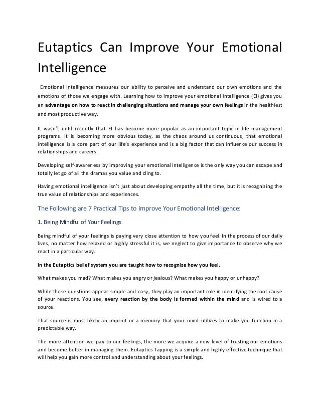 How boost emotional intelligence life relationships