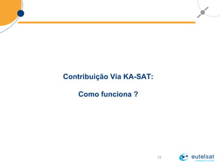 12
Contribuição Via KA-SAT:
Como funciona ?
 