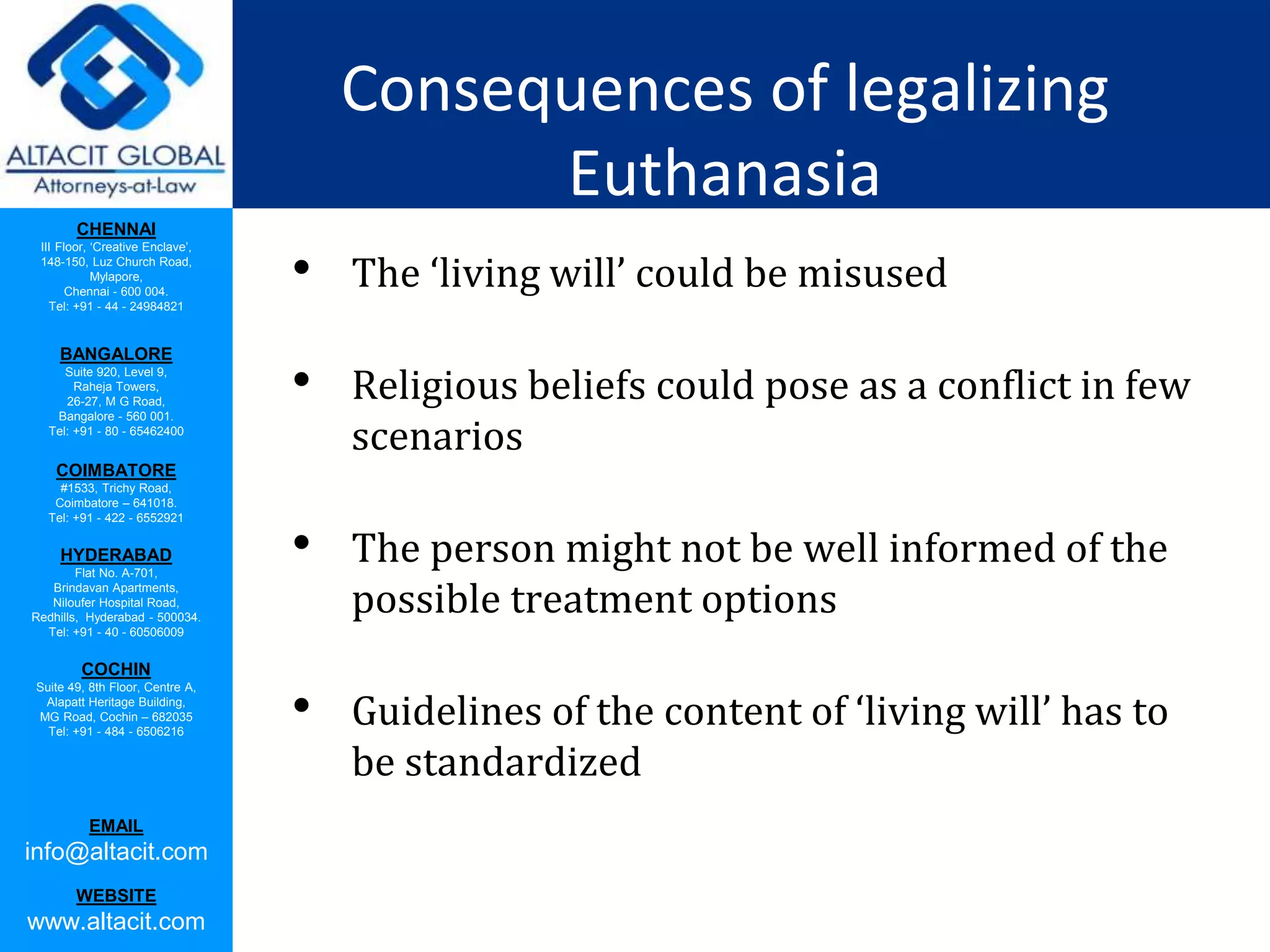 Euthanasia law in india PPT