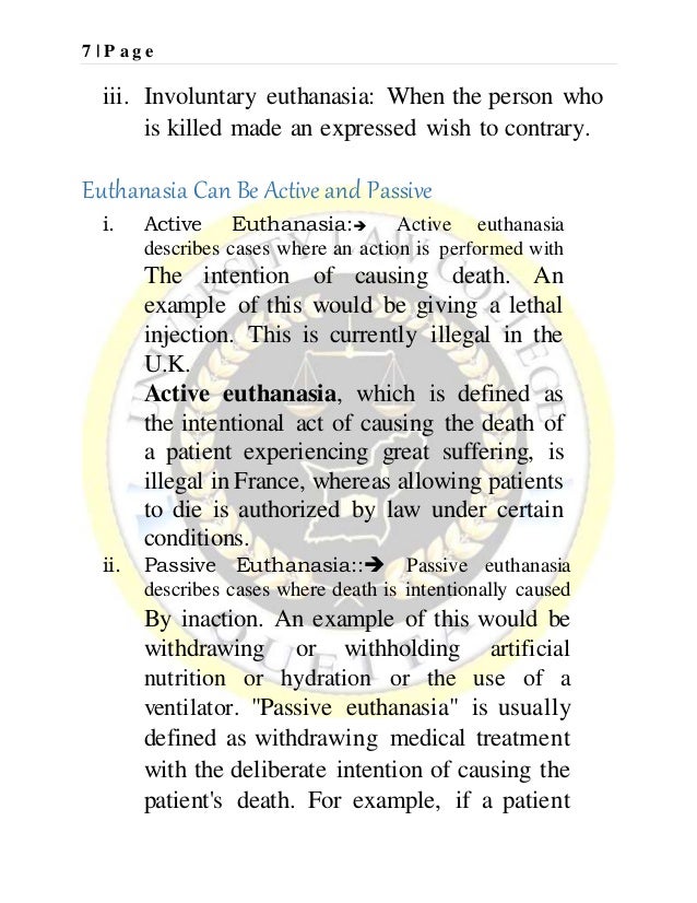 Euthanasia presentation