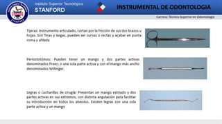 Carrera: Técnico Superior en Odontología
INSTRUMENTAL DE ODONTOLOGIA
2
 
