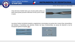 Carrera: Técnico Superior en Odontología
INSTRUMENTAL DE ODONTOLOGIA
2
 