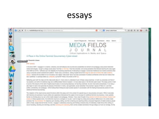essays 
 