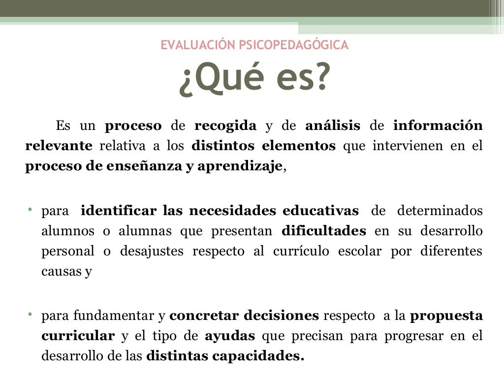 Evaluación psicopedagógica qué es y para qué sirve Formainfancia