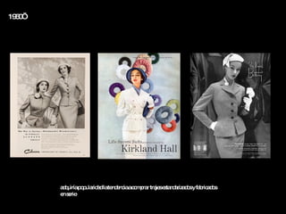 adquiría popularidad la tendencia a comprar trajes estandarizados y fabricados en serie   1950’ 