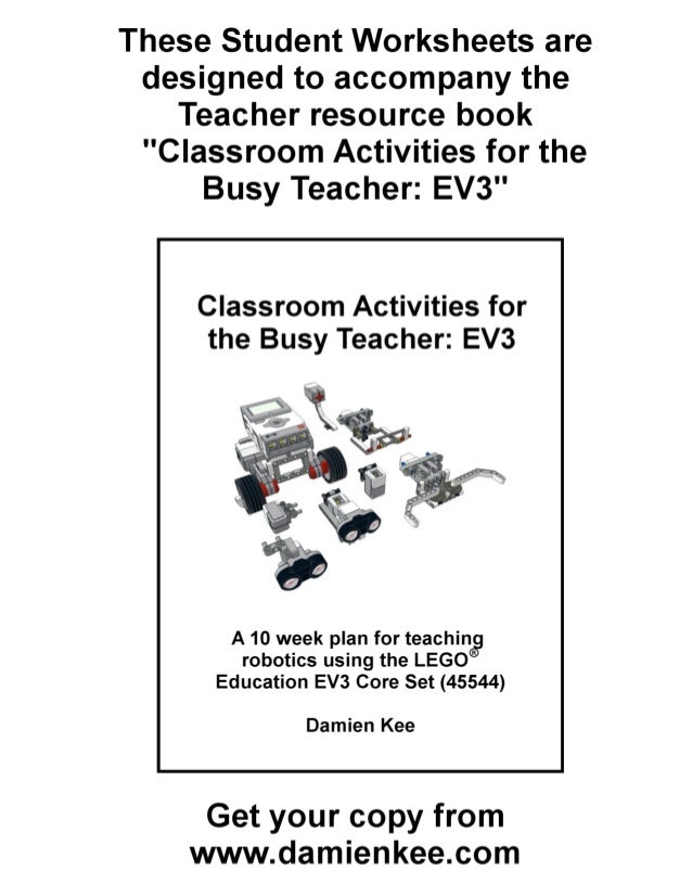 Ev3 student worksheets