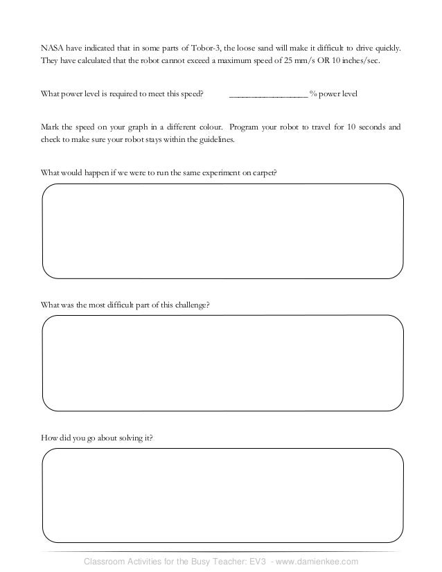 ev3 student worksheets
