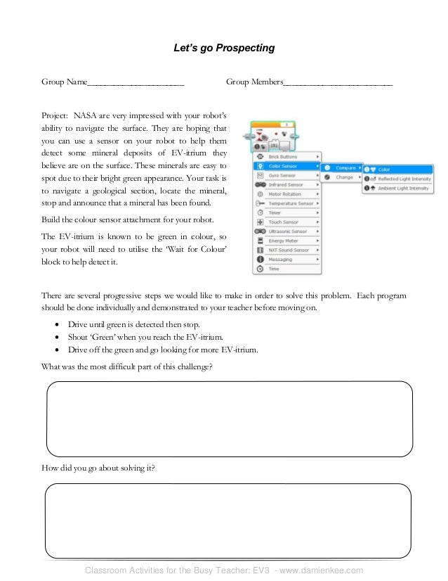 ev3 brick programming worksheet