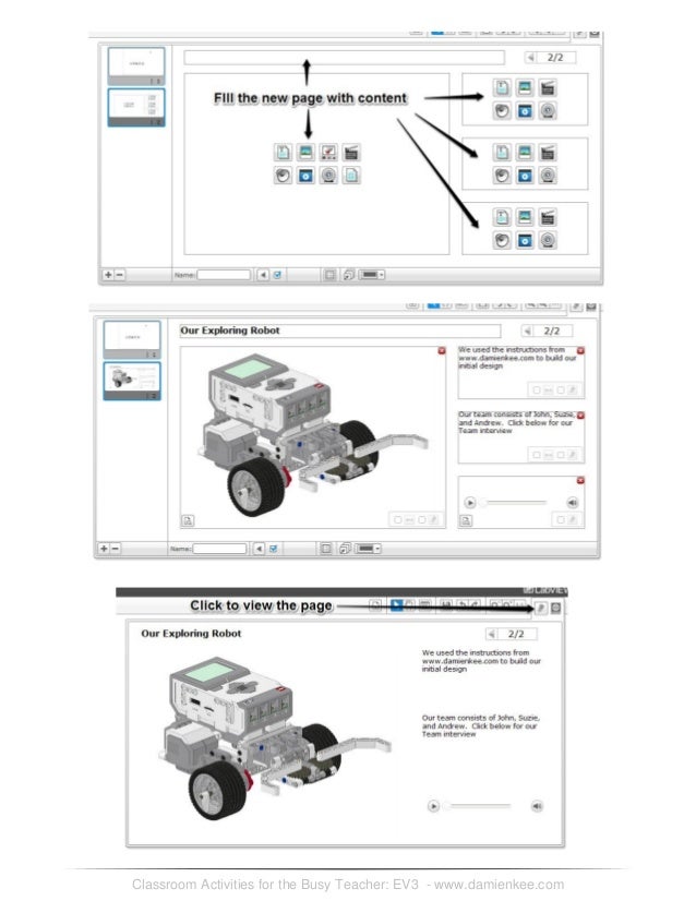 Ev3 student worksheets
